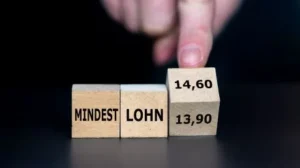 Symbol für die Anhebung des Mindestlohns im Jahr 2027.